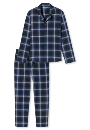 Geruite pyjama  804 nachtblauw