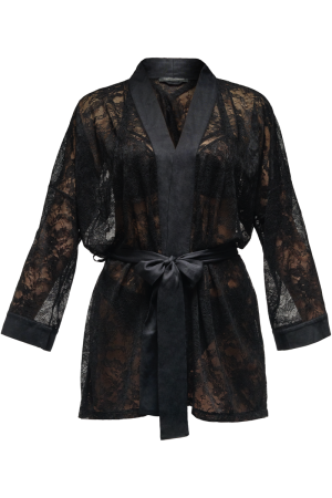 BLACK LACE KIMONO BLACK LACE