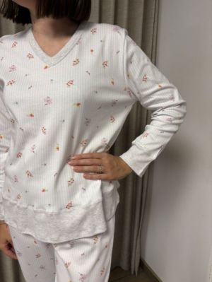 PYJAMA LANGE MOUWEN 0519 CIEL